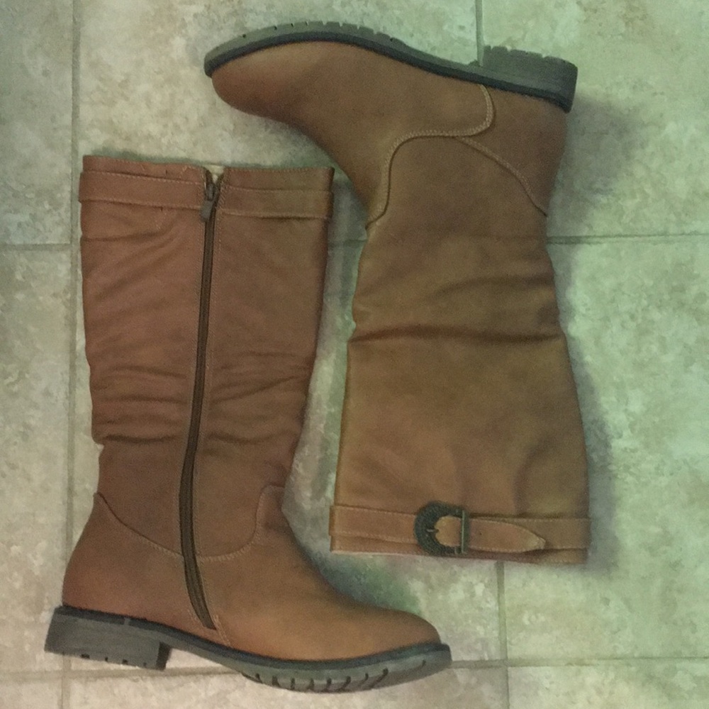 Top Moda Tan Calf Length Boots